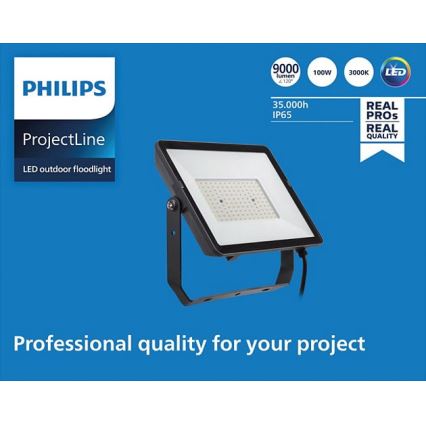 Philips - Proiettore LED da esterno PROJECTLINE LED/100W/230V IP65 3000K