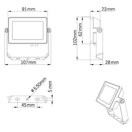 Philips - Proiettore LED da esterno PROJECTLINE LED/10W/230V IP65 3000K