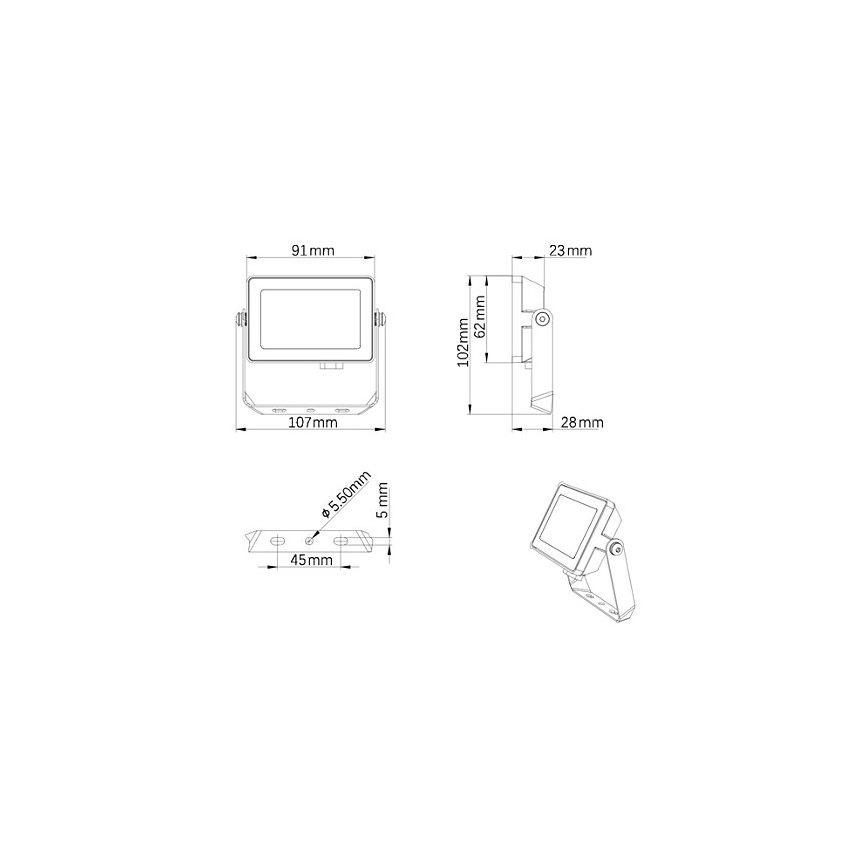 Philips - Proiettore LED da esterno PROJECTLINE LED/10W/230V IP65 3000K