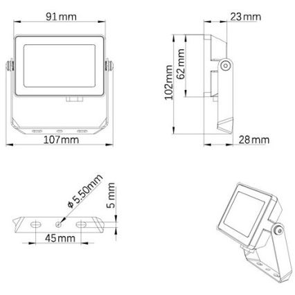 Philips - Proiettore LED da esterno PROJECTLINE LED/10W/230V IP65 4000K