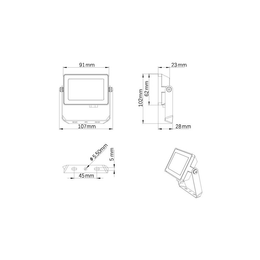 Philips - Proiettore LED da esterno PROJECTLINE LED/10W/230V IP65 4000K