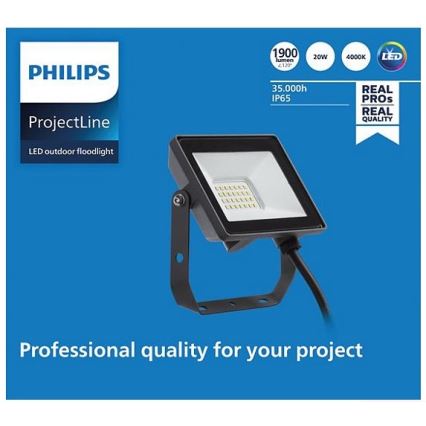 Philips - Proiettore LED da esterno PROJECTLINE LED/20W/230V IP65 4000K