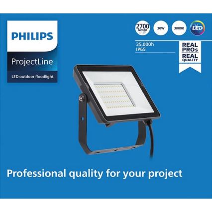 Philips - Proiettore LED da esterno PROJECTLINE LED/30W/230V IP65 3000K