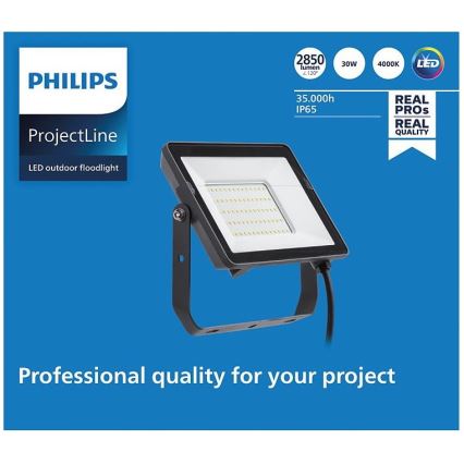 Philips - Proiettore LED da esterno PROJECTLINE LED/30W/230V IP65 4000K