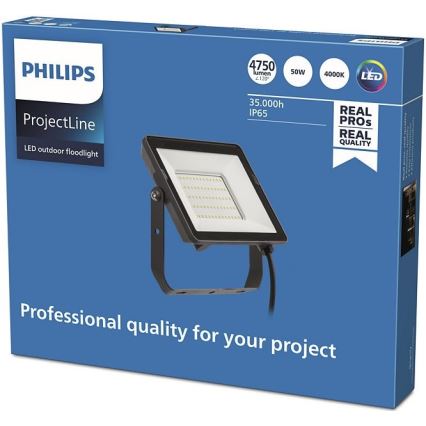 Philips - Proiettore LED da esterno PROJECTLINE LED/50W/230V IP65 4000K