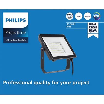 Philips - Proiettore LED da esterno PROJECTLINE LED/50W/230V IP65 4000K