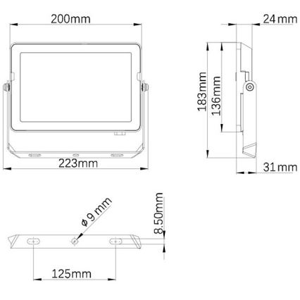 Philips - Proiettore LED da esterno PROJECTLINE LED/50W/230V IP65 4000K