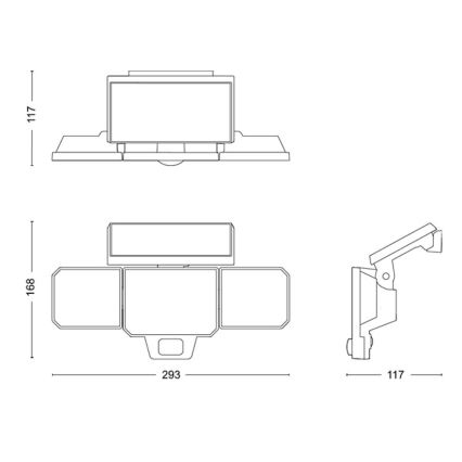 Philips - Proiettore solare da parete a LED con sensore NYSIL 3xLED/8,7W/3,7V 2000 mAh IP65