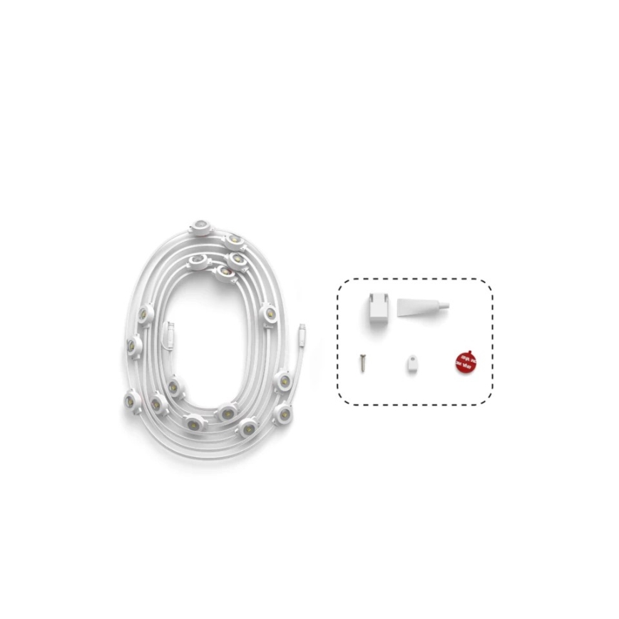 Philips - LED RGBW Prolunga dimmerabile per esterni Hue FESTAVIA 16xLED 9m 1000-20000K IP65