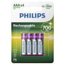 Philips R03B4A70/10 - 4 pz Batteria ricaricabile AAA MULTILIFE NiMH/1,2V/700 mAh