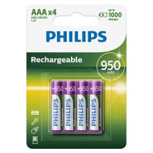 Philips R03B4A95/10 - 4 pz Batteria ricaricabile AAA MULTILIFE NiMH/1,2V/950 mAh