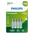 Philips R03B4RTU10/10 - 4 pz Batterie ricaricabili AAA NiMH/1,2V/1000 mAh