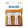 Philips R20L2B/10 - 2 pezzi Batteria zinco-cloruro D LONGLIFE 1,5V 5000mAh