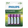 Philips R6B4A210/10 - 4 pz Batterie ricaricabili AA MULTILIFE NiMH/1,2V/2100 mAh