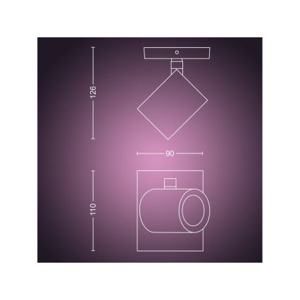 Philips - RGBW Faretto LED dimmerabile Hue ARGENTA 1xGU10/4,2W/230V 2000-6500K
