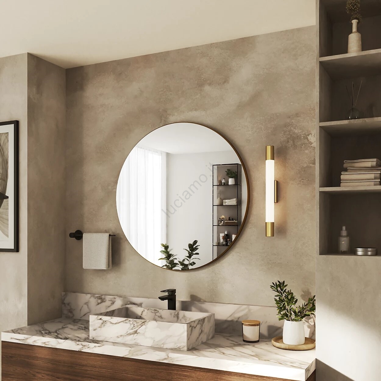 Tulup Specchio Led Bagno Cloud 60x60cm Luce Naturale - Forma Irregolare Con Retroilluminazione