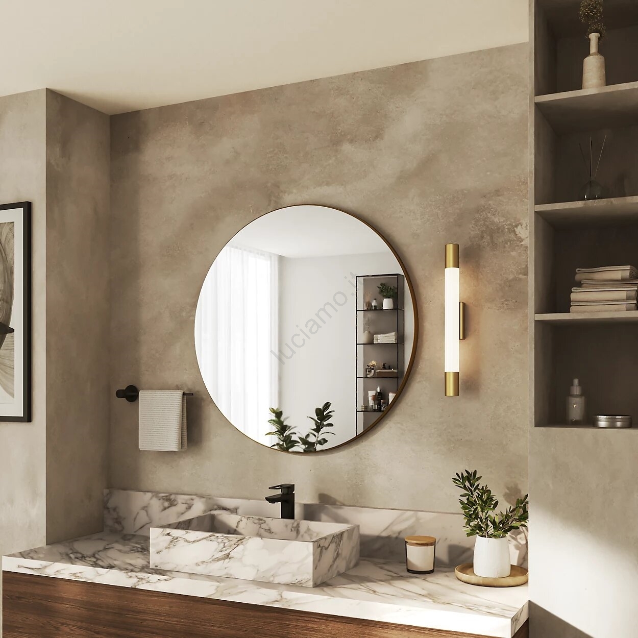 Tulup Specchio Led Bagno Cloud 60x60cm Luce Naturale - Forma Irregolare Con Retroilluminazione