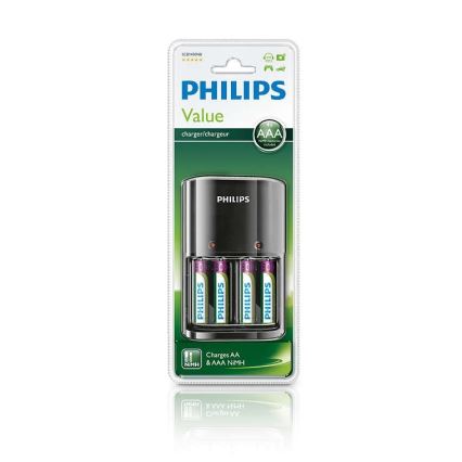 Philips SCB1450NB/12 - Carica batterie MULTILIFE 4xAAA 800 mAh 230V