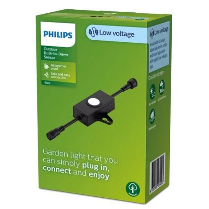 Philips - Sensore crepuscolare per esterni con timer GARDENLINK 24V IP67