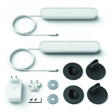 Philips 78202/1E/P7  - SET 2x Lampada da tavolo LED RGB dimmerabile HUE WHITE AND COLOR AMBIANCE LED/6W/230V bianca
