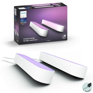 Philips - SET 2x Lampada da tavolo dimmerabile LED RGB Hue PLAY LED/6W/230V bianco