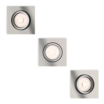 Philips - SET 3x faretti da incasso LED RGBW dimmerabili DONEGAL 3xGU10/4,8W/230V + telecomando