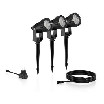 Philips - SET 3x Faretto LED da Esterno CASPER LED/1,5W/24/230V IP44