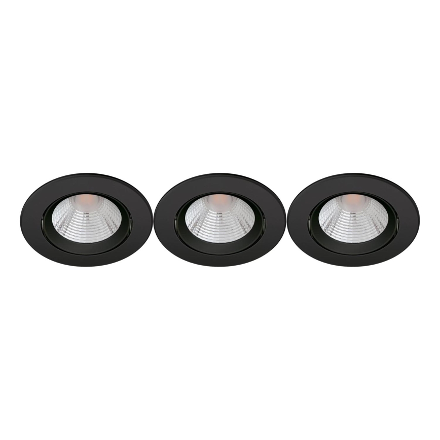 Philips - SET 3x Lampada da incasso LED dimmerabile SPARKLE LED/5,5W/230V 2700K nero