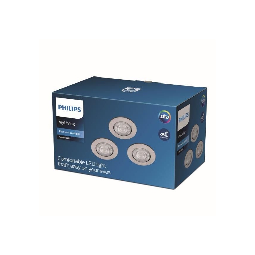Philips - SET 3x Lampada LED a sospensione LED/4.5W/230V 2,700K