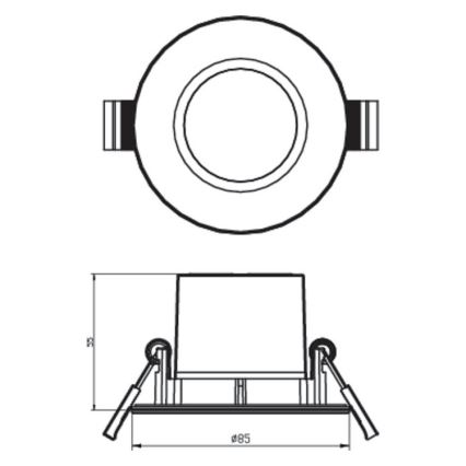 Philips - SET 3x Lampada LED dimmerabile da bagno DIVE 1xLED/5,5W/230V IP65
