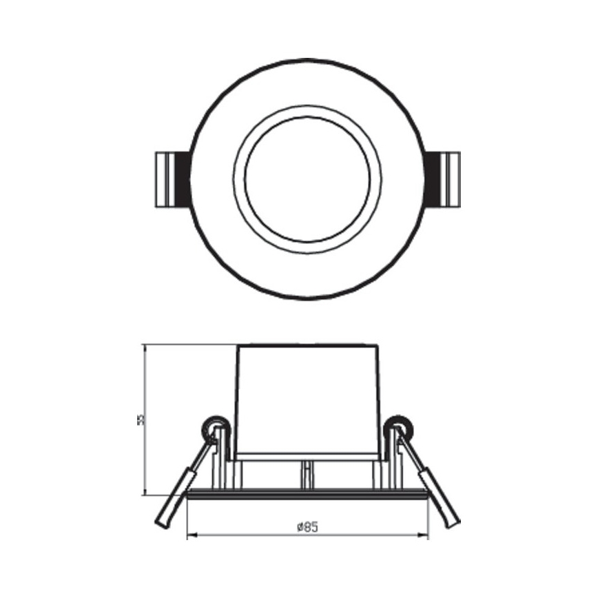 Philips - SET 3x Lampada LED dimmerabile da bagno DIVE 1xLED/5,5W/230V IP65