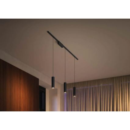 Philips - SET 3x Lampadario LED RGBW dimmerabile su corda per sistema a binario Hue PERIFO LED/15,6W/230V 2000-6500K