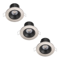 Philips - SET 3x LED Faretto da incasso bagno dimmerabile ABROS LED/9W/230V IP44