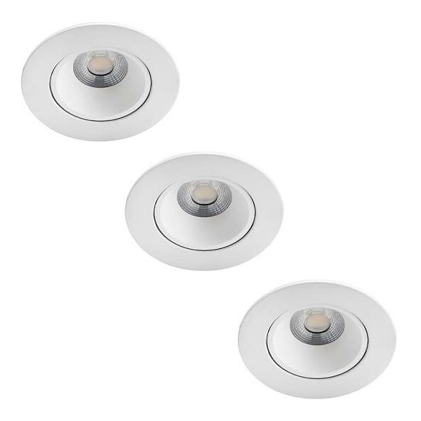 Philips - SET 3x LED Faretto da incasso bagno dimmerabile ABROS LED/9W/230V IP44