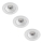 Philips - SET 3x LED Faretto da incasso bagno dimmerabile ABROS LED/9W/230V IP44