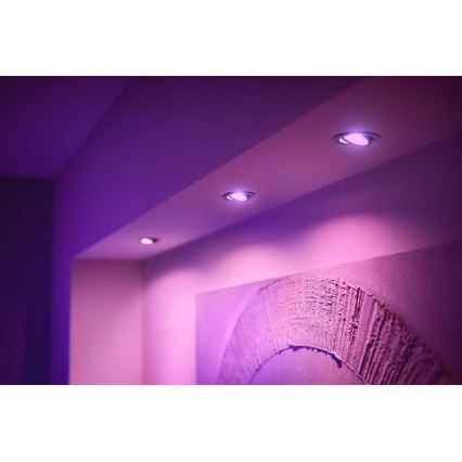 Philips - SET 3x Luce LED RGB Incasso dimmerabile Hue CENTURA 1xGU10/5,7W/230V 2000-6500K