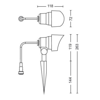 Philips -SET 3x Luce Spot a LED da esterno LED/6W/230V 2700K IP44