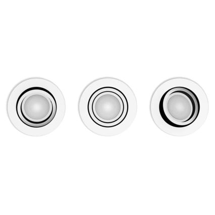 Philips - SET 3x Lampada da incasso LED dimmerabile Hue MILLISKIN 1xGU10/4,2W/230 2200-6500K