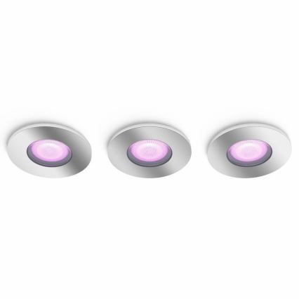 Philips - SET 3xLED RGB Luce da bagno dimmerabile Hue XAMENTO 1xGU10/5,7W/230V IP44 2000-6500K