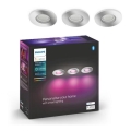 Philips - SET 3xLED RGB Luce da bagno dimmerabile Hue XAMENTO 1xGU10/5,7W/230V IP44 2000-6500K