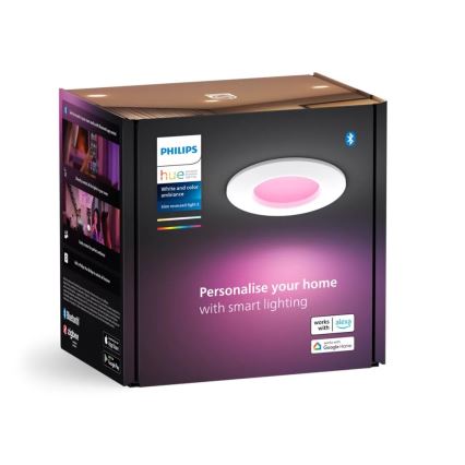 Philips - Set da 2 faretti LED RGBW dimmerabili da incasso per bagno Hue SLIM LED/8,3W/230V 2000-6500K bianco IP44