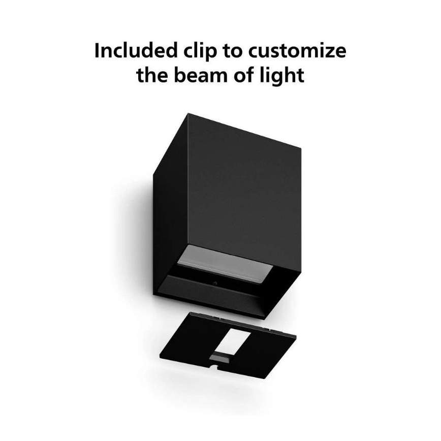 Philips - Confezione da 2 applique da esterno dimmerabili LED RGBW Hue RESONATE LED/8W/230V 2000-6500K IP44