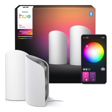 Philips - Set da 2 proiettori LED RGBW dimmerabili Hue PLAY LED/20W/230V 2000–6500K bianco