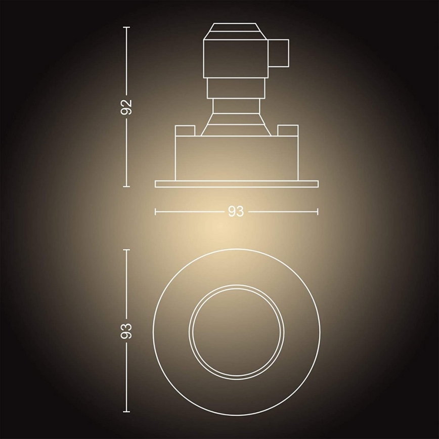 Philips - Set da 3 lampade da bagno dimmerabili a LED Hue ADORE 1xGU10/5W/230V IP44 + telecomando