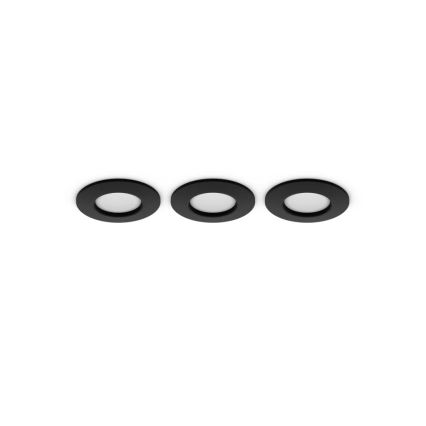 Philips - Confezione da 3 faretti LED RGBW dimmerabili per bagno da incasso Hue SLIM LED/8,3W/230V 1000-20000K neri P44
