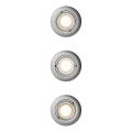 Philips - SET da 3 faretti da incasso PERIDOT 1xGU10/7W/230V argento