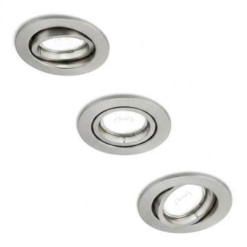 Philips - SET da 3 faretti da incasso PERIDOT 1xGU10/7W/230V argento