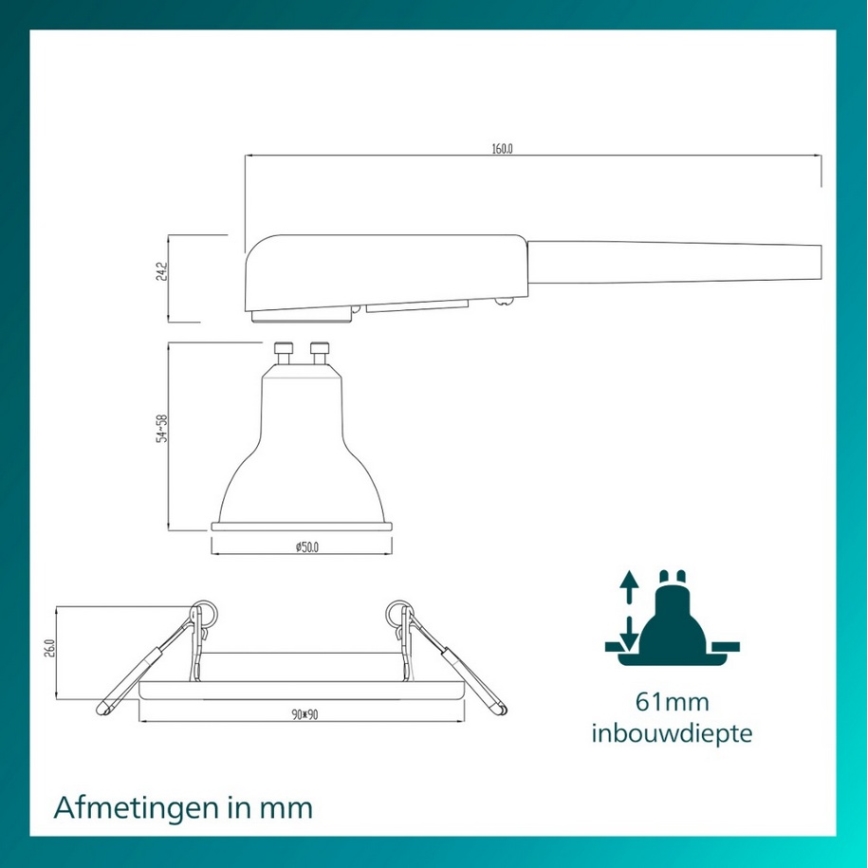 Philips - Set da 3 faretti da incasso PERIDOT 1xGU10/7W/230V bianco