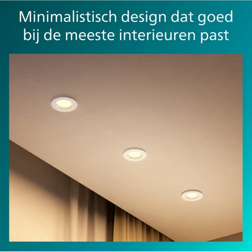 Philips - Set da 3 faretti da incasso PERIDOT 1xGU10/7W/230V bianco