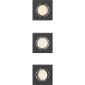 Philips - Set da 3 faretti da incasso PERIDOT 1xGU10/7W/230V nero